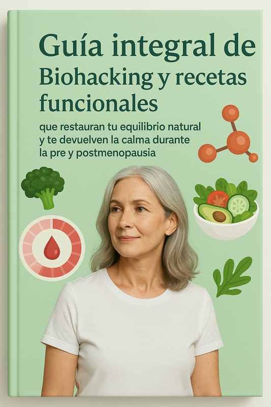 Guía de Biohacking + 800 Recetas que te ayudaran en menos de 30 días durante la Pre y Postmenopausia