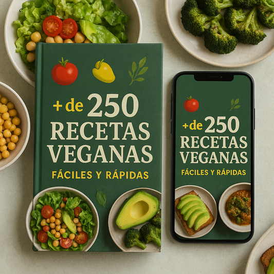 + de 250 RECETAS VEGANAS FACILES Y RAPIDAS.